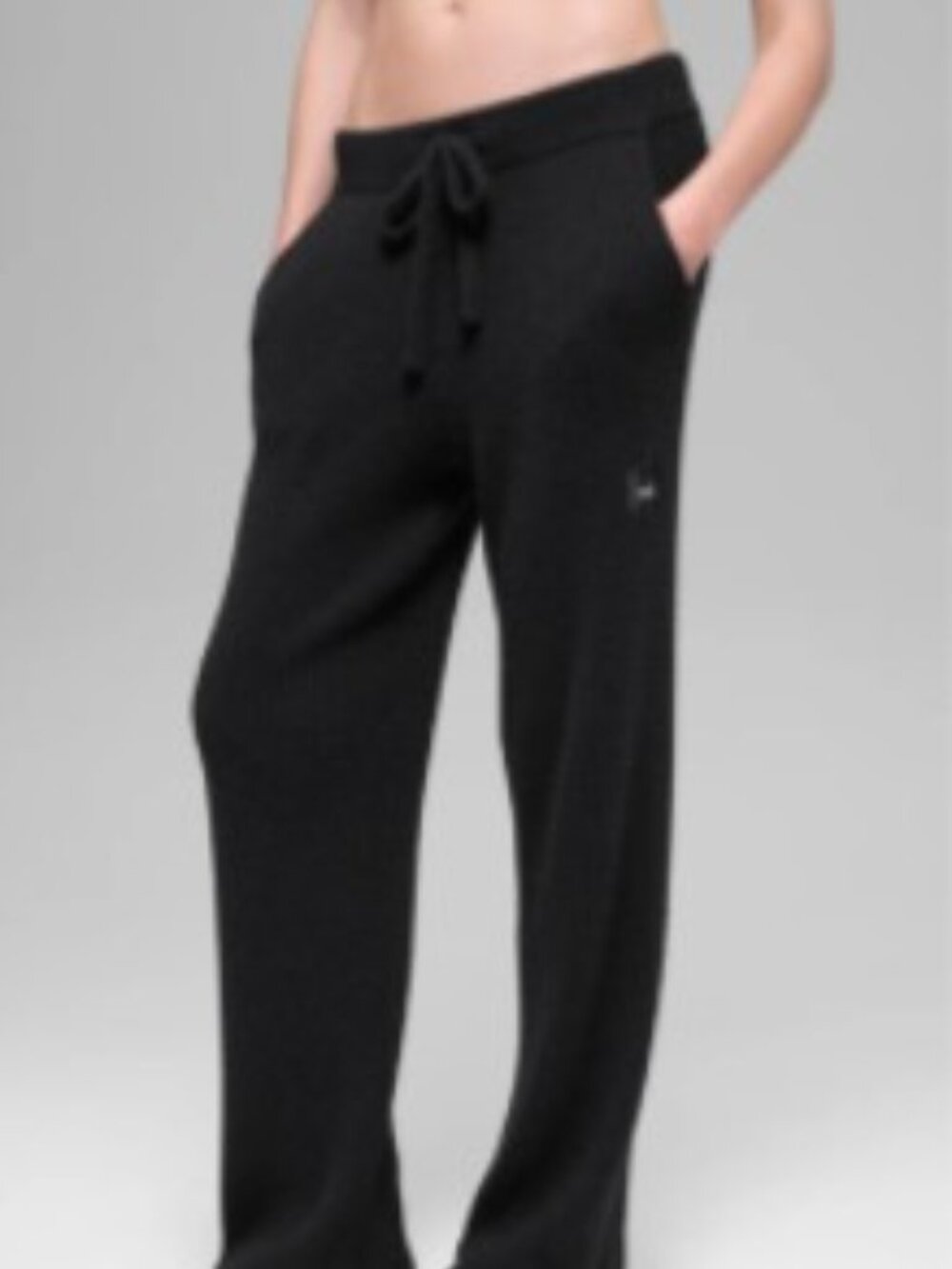 ALO Snuggle Up Sweater High-Waist Wide Leg Pant, M, Black NWT – Ultra-Soft